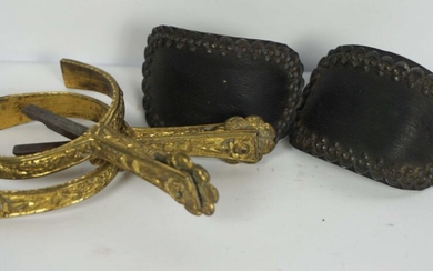 A pair of gilt brass and iron box spurs, by Thomas of St. James, late 18th or early 19th century, 10