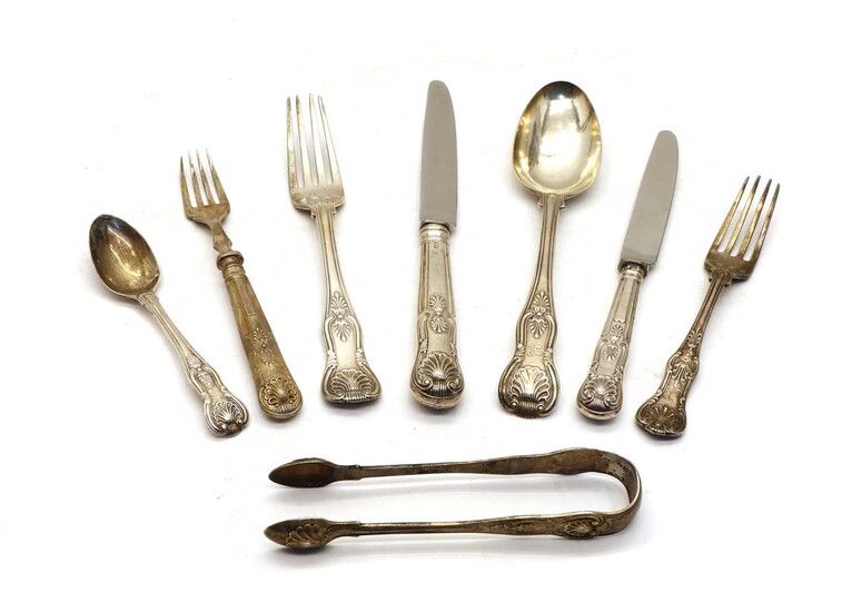 A quantity of various Kings pattern silver cutlery