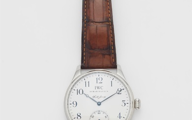 A stainless steel IWC Portugieser F.A. Jones Limited Edition gentleman´s wristwatch.