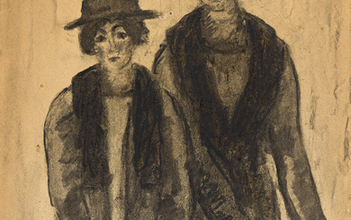 ABRAHAM WALKOWITZ (1878 - 1965, RUSSIAN/AMERICAN) i) Untitled, Two Women, and ii) Untitled,...