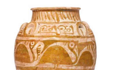 AN ABBASID LUSTRE POTTERY JAR, MESOPOTAMIA, 10TH CENTURY