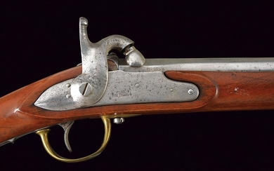 AN ARTILLERY PERCUSSION GUN WITH BAYONET