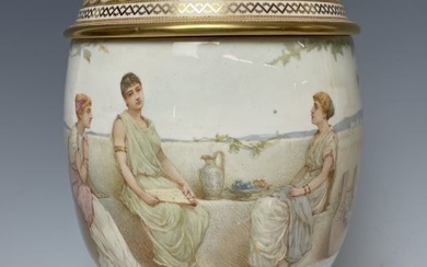 AN EXHIBITION QUALITY RETICULATED COPELAND PORCELAIN VASE