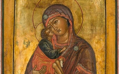 AN ICON SHOWING THE DONSKAYA MOTHER OF GOD Russian