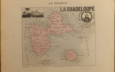 ANTILLES - GUADELOUPE - Carte de la Guadeloupe,... - Lot 8 - Eric Caudron