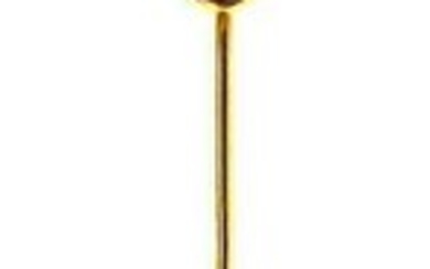 ANTIQUE 14k Yellow Gold Face Stick Pin Circa 1900s