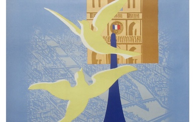 Affiche Paul COLIN. Paris - SNCF. 1946. Dim. 100 x 62 cm.