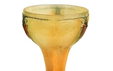 Amalric Walter (1870–1959) and Henri Berge (1870-1937), a pâte-de-verre glass beetle vase, circa 192