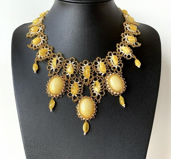 Amazing Amber Cleopatra necklace in United States