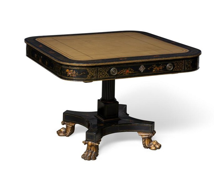 An English Chinoiserie decorated games table