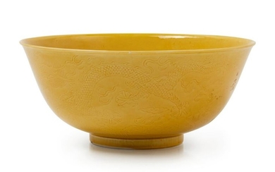 An Incised Yellow Glazed