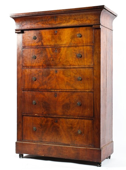 An early 19th century mahogany Biedermeier chest of drawers