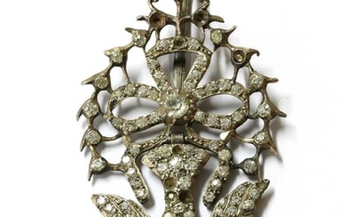 An early 19th century silver paste set Saint Esprit dove pendant