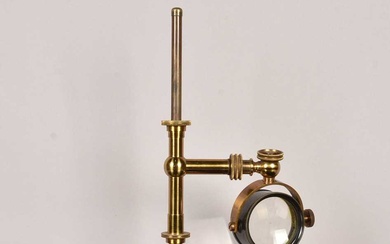 An unusual 19th Century lacquered brass bulls-eye condenser