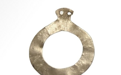 Anatolian Silver Ring-Shaped Idol, Early Bronze Age, c.