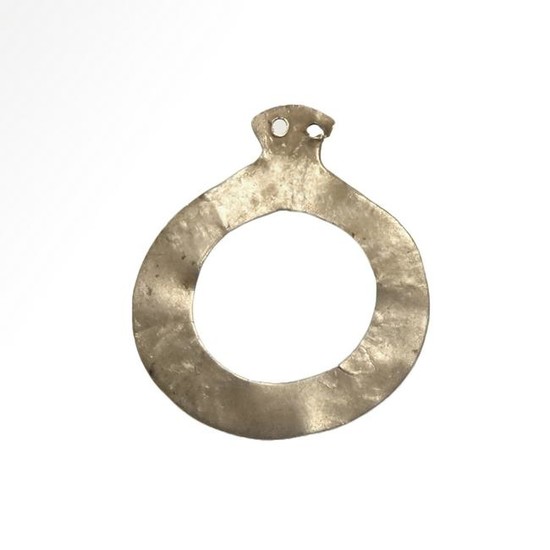 Anatolian Silver Ring-Shaped Idol, Early Bronze Age, c.