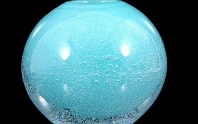 Anonymous, glass ball vase with many air bubbles