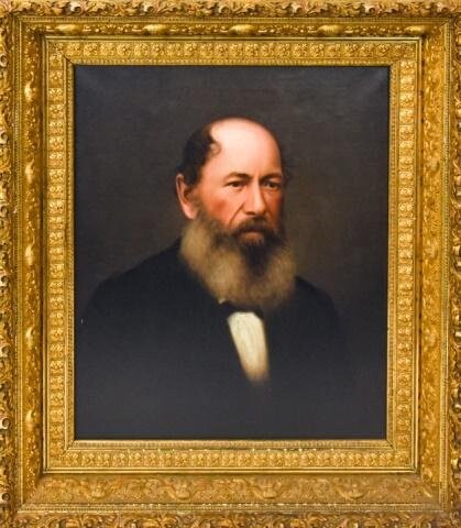Antique 19th C Portrait of Gentleman Period Frame