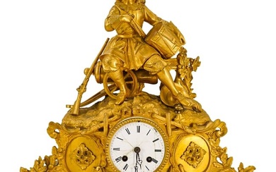 Antique French Japy Freres Figural Mantel Clock