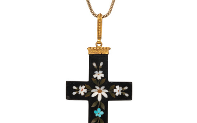 Antique Pietra Dura Cross