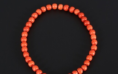 Antique red coral necklace, ca. 1900