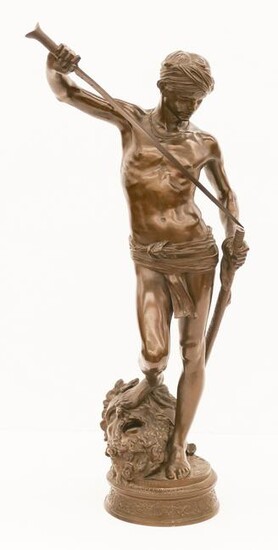 Antonin Mercie ''David the Conquerer'' Bronze Sculpture