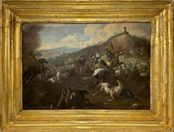 Antonio Calza War scene between European militias