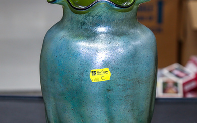 Art Nouveau Style Iridescent Art Glass Vase