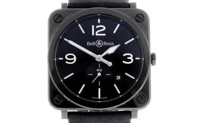 BELL & ROSS - a gentleman's ceramic BR S Heritage wrist watch.