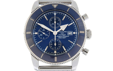 BREITLING - a stainless steel SuperOcean Heritage II Chronograph bracelet watch, 46mm.