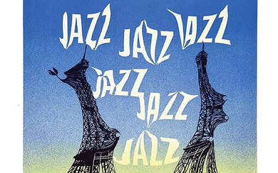BURY POL 3 ème Festival de Jazz de Paris 1982 Estampes Signée et numérotée par Pol Bury 18/90 (Tour Eiffel)