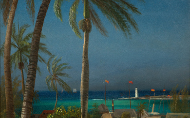 Bahamian View,Albert Bierstadt