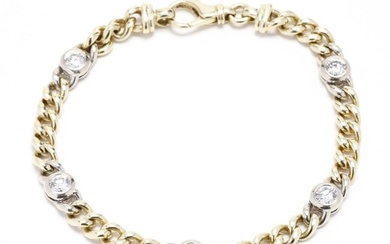 Bi-Color Gold and Diamond Bracelet