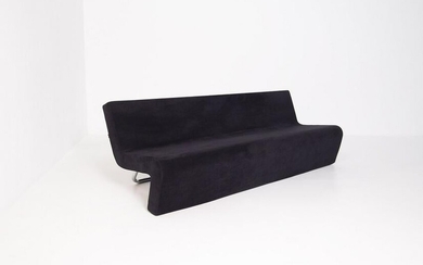 Black Velvet Sofa and Steel by MDF Italia