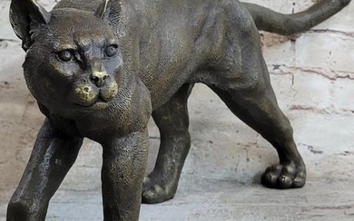 Bronze Metal Cat Kitten Housecat Sculpture Statue Figurine Feline Art Signed Original
