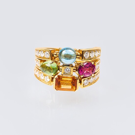 Bulgari est. 1884, Rom. A Precious Stone Diamond Ring 'Allegra'.