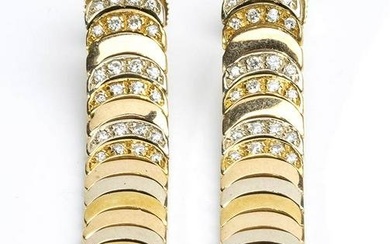 CHIMENTO: gold diamond drop earrings