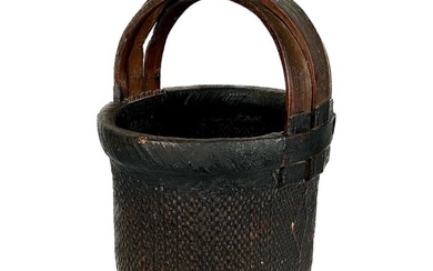 CHINESE RICE BASKET Late 19th Century Height 25".