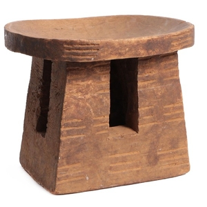 Carved Wooden Bamileke Stool from Cameroon