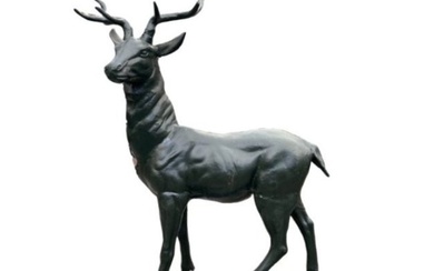 Cast Iron Deer Statue
