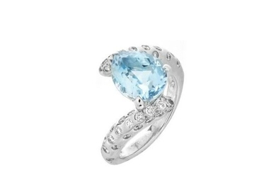 Chanel Aquamarine, Diamond and 18K Ring
