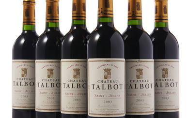 Château Talbot 4ème Cru Classé, Saint-Julien 2003 22 Bottles (75cl)...