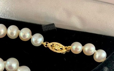Classic Akoya Pearl Ladies Necklace AAA+ Grade Pearls