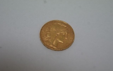 Coin of 20 frs gold cockerel, 1904. Weight 6,49 g. BE