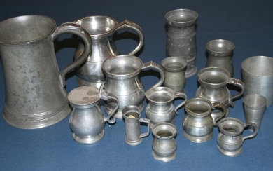 Collection of 18th and 19th C. Pewter Measures