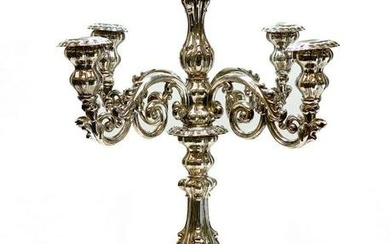 Continental Solid Silver 5-light Candelabra
