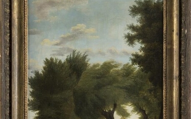 Dans le goût de Jean Victor BERTIN (1767-1842) Paysage italien Huile sur toile Signée en...