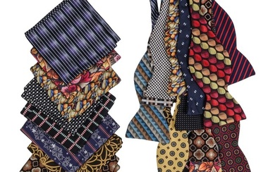 Designer Necktie & Pocket Square 25pc ESTATE LOT