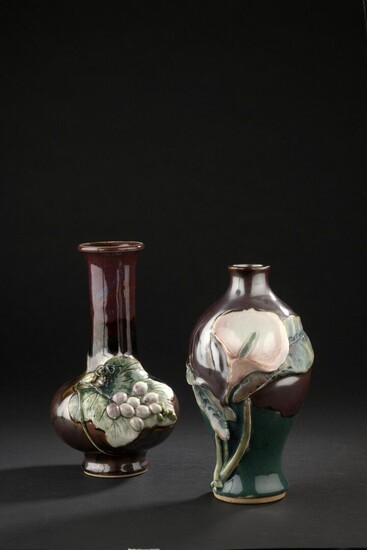 Deux vases en porcelaine Sumidagawa Japon,... - Lot 208 - Daguerre