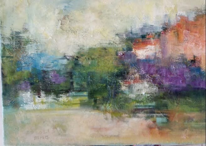 Dina Toledano, oil on canvas, 20 by 25 cm. Signed